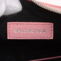 バレンシアガ　レザー ショルダーバッグ ピンク ミラー付き バレンシアガ バッグ ピンク バレンシアガ レザー ショルダーバッグ