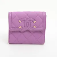 CHANEL キャビアスキンCCフィリグリーパープル長財布 CHANEL キャビアスキンCCフィリグリーパープル長財布 楽天市場