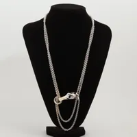 ギャロップネックレス エルメス ギャロップ ネックレス 925 137.3g シルバー A3747626｜中古