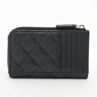 CHANEL キャビアスキン　マトラッセ　コインケース　フラグメントケース シャネル マトラッセ キャビアスキン コインケース ブラック