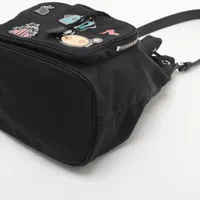 プラダ ロゴ ナイロンxレザー 2WAYショルダーバッグ ブラック