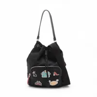 【希少】PRADA ロゴ スパンコール レザー スライド org.jpg