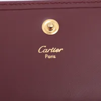 【新品 未使用】Cartier コインケース レザー ゴールド金具 ボルドー Cartier - 未使用品 カルティエ コインケース レザー ボルドー