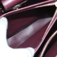 フェラガモ ヴァラ レザー チェーンショルダーバッグ ボルドー