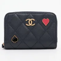 【美品】シャネル CCフィリグリー キャビアスキン コインケース　シールあり CHANEL - 【本物保証】 保・箱・布袋付 シャネル CHANEL CC