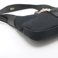 グッチ GGキャンバス ジャッキー キャンバスxレザー ショルダー