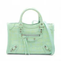 バレンシアガ　ハンド、ショルダーバッグ2way レザー　グリーン BALENCIAGA - BALENCIAGA バレンシアガ ザ・ツィギー シティ