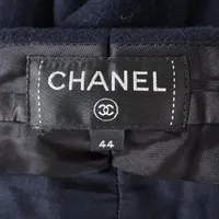 ★高級感のあるウールツイード★CHANEL パンツ CHANEL 極美品 シャネル P73635 ココマークボタン付 ツイード