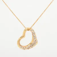 ティファニー　オープンハート　750 YG 片方 ティファニー オープンハート ダイヤ ネックレス 750(YG) 6.5g