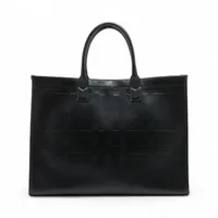 BURBERRY ブラックレザートートバッグ バーバリー レザー トートバッグ ブラック A3748487｜中古