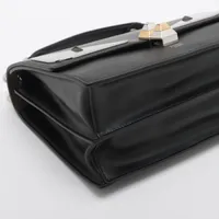 m94【美品】フェンディ　モンスターキャナイ　ブラックレザーチェーンショルダー. フェンディ モンスター キャナイ レザー 2WAYショルダーバッグ