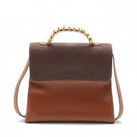 ロエベ ベラスケス レザー 2WAYハンドバッグ ブラウン PO027137