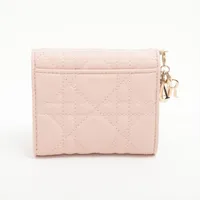 Dior カナージュ ロータスウォレット コンパクトウォレット くすみピンク ディオール カナージュ レディディオールロータスウォレット