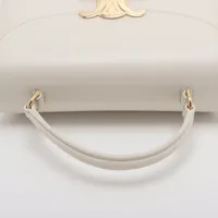 ［極美品］CELINE ティーントリオンフ 75 トリヨンレザー ホワイト CELINE セリーヌ ティーントリオンフショルダーバッグ 188882DSS