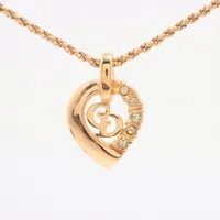【美品】クリスチャンディオール ネックレス CDロゴ ゴールド 2Q23 Christian Dior ディオール CDロゴ ネックレス ゴールド