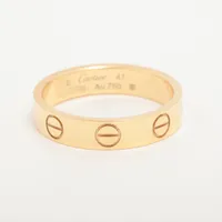 カルティエ　ミニラブ　リング　47 750(YG) Cartier Mini Love Ring 18K WG White Gold 750 Size 47 US 4 JP