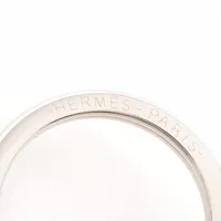 HERMES シルバー 円形チャーム エルメス Hトゥスピード キーリング メタル シルバー チャーム