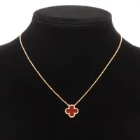 美品 ヴァンクリーフ&アーペル ヴィンテージアルハンブラ カーネリアン ヴィンテージ アルハンブラ ペンダント カーネリアン[VCARD38500