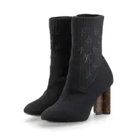 【美品】 ルイヴィトン ショートブーツ モノグラム ローリエートライン 37.5 LOUIS VUITTON - 【美品】 ルイヴィトン ショートブーツ