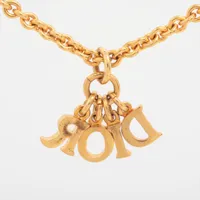 ゴールド、ディオール　ネックレス クリスチャンディオール Christian Dior CDロゴ 4P ライン