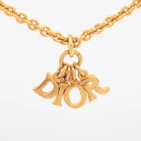 断捨離中!Dior ローズゴールド ロゴネックレス Christian Dior クリスチャンディオール ロゴ ネックレス