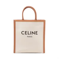 セリーヌ キャンバス×レザー バーティカル カバ ハンド トート バッグ セリーヌ CELINE バーティカル カバ トートバッグ キャンバス