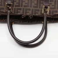 フェンディ ズッカ キャンバス レザー 2way バッグ フェンディ ズッカ キャンバスxレザー 2WAYトートバッグ