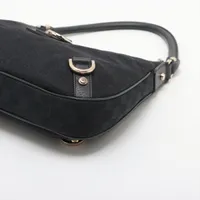 グッチ GGキャンバス キャンバスxレザー ショルダーバッグ