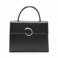カルティエ　パンテール　ハンドバッグ　フォーマルバッグ　トップハンドル　レザー Cartier - 極美品【カルティエ】パンテール ドゥ カルティエ