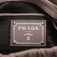 PRADA プラダ ナッパアンティーク レザー ハンドバッグ グレー PRADA プラダ ナッパアンティーク レザー ハンドバッグ グレー