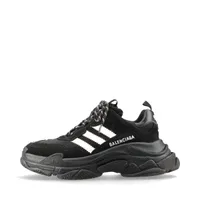 バレンシアガ×アディダス トリプルS メッシュ×レザー スニーカー