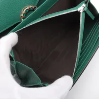 グッチ GUCCI ディオニュソス チェーン コインケース レザー グリーン グッチ デュオニソス レザー チェーンウォレット グリーン