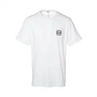 アナグラムロゴ入りホワイトコットンブレンドTシャツ