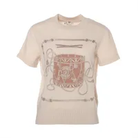 エルメス カシミヤ 半袖ニット 34 レディース ベージュ 4H2689DA