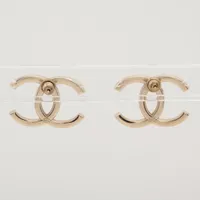 ヴィンテージ CHANEL 00C スクエア型ピアス ゴールド (両耳用) シャネル ココマーク ピアス(両耳用) ラインストーン ゴールド
