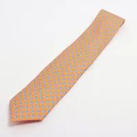 エルメス ネクタイ シルク オレンジ A3750430｜中古ブランド品