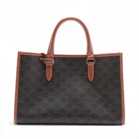 【VIPセール】CELINE カバ トリオンフ 2WAYバッグ タンレザー org.jpg
