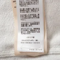 HERMES エルメス 24SS シェーヌダンクル ロゴ コットン ワンピース フーディー パーカー レディース ブラウン/ホワイト 4E4526DD HERMES - HERMES エルメス 24SS シェーヌダンクル ロゴ コットン