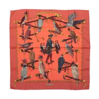 エルメス　鳥たちの競演　カレ90　OISEAUX DES CHAMPS スカーフ HERMES】【Au Pays des Oiseaux Fleurs】【フランス製】エルメス