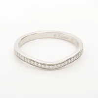 カルティエ バレリーナカーブ ハーフエタニティ ダイヤ リング Pt950