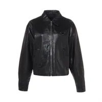 PRADA　ラムレザージャケット　ブラック　イタリア製　プラダ Prada Leather Jacket | italist