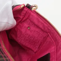 細 FENDIポーチ/ズッカ柄/8BR592/ブラウン×ダークブラウン×ピンク FENDI FENDI/フェンディ アクセサリーポーチ ズッカ ブラウン
