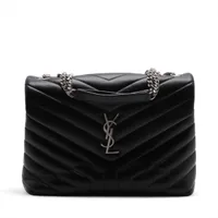 【SAINT LAURENT】ルル チェーンショルダーバッグ ・中古 ASUS サンローラン ルル 斜め掛け チェーン ショルダーバッグ