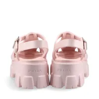 プラダ モノリス ラバー サンダル 37 レディース ピンク