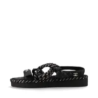 シンプルでエレガント♡シャネル★サンダル★マトラッセ シャネル CHANEL サンダル ウェッジソールチェーンサンダル
