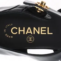 【未使用品】CHANELシャネル　レザーストラップパンプス　ブラック 極美品 シャネル G29184 レザー ストラップ パンプス ブラック