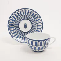 エルメス パッチワーク カップ&ソーサー 陶器 ホワイト 底印