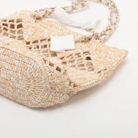 【シャネル】スモール ショッピング バッグ ラフィア風編み込み 名東】【CHANEL】シャネル スモールショッピングバッグ ラフィア