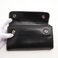 クロムハーツ ウェーブ ウォレット レザー インボイスアリ ブラック
