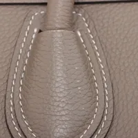 CÉLINE ラゲージ　マイクロ　スリ　グレージュ レザー ハンドバッグ CELINE ［飯能本店］CELINE セリーヌ ラゲージ マイクロ